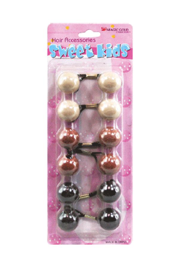 Sweet Kids Hair Baubles - Round #XL8 Brown Mix