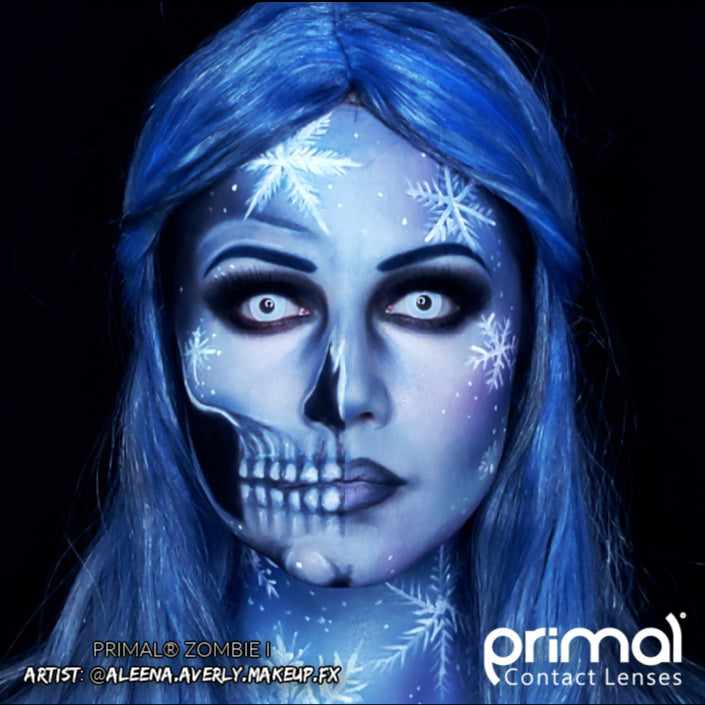PRIMAL ® Zombie I - White Colored Contact Lenses