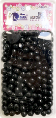 Tara Large Hair Beads - Black #9329 Jumbo Pack