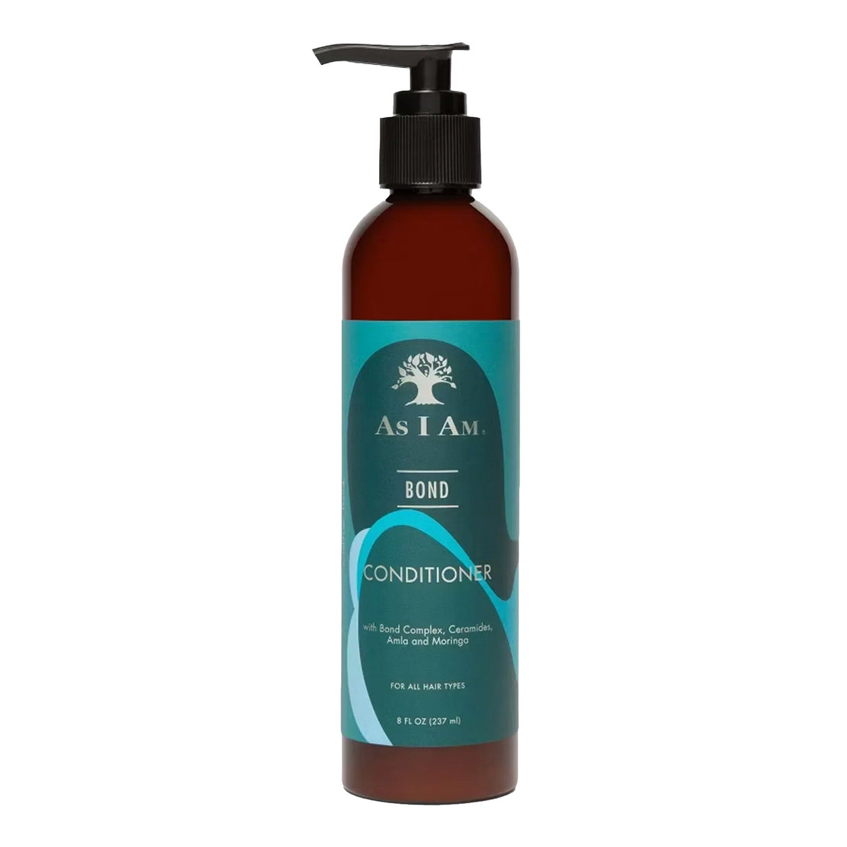 Bottle of As I Am Bond Conditioner on a white background