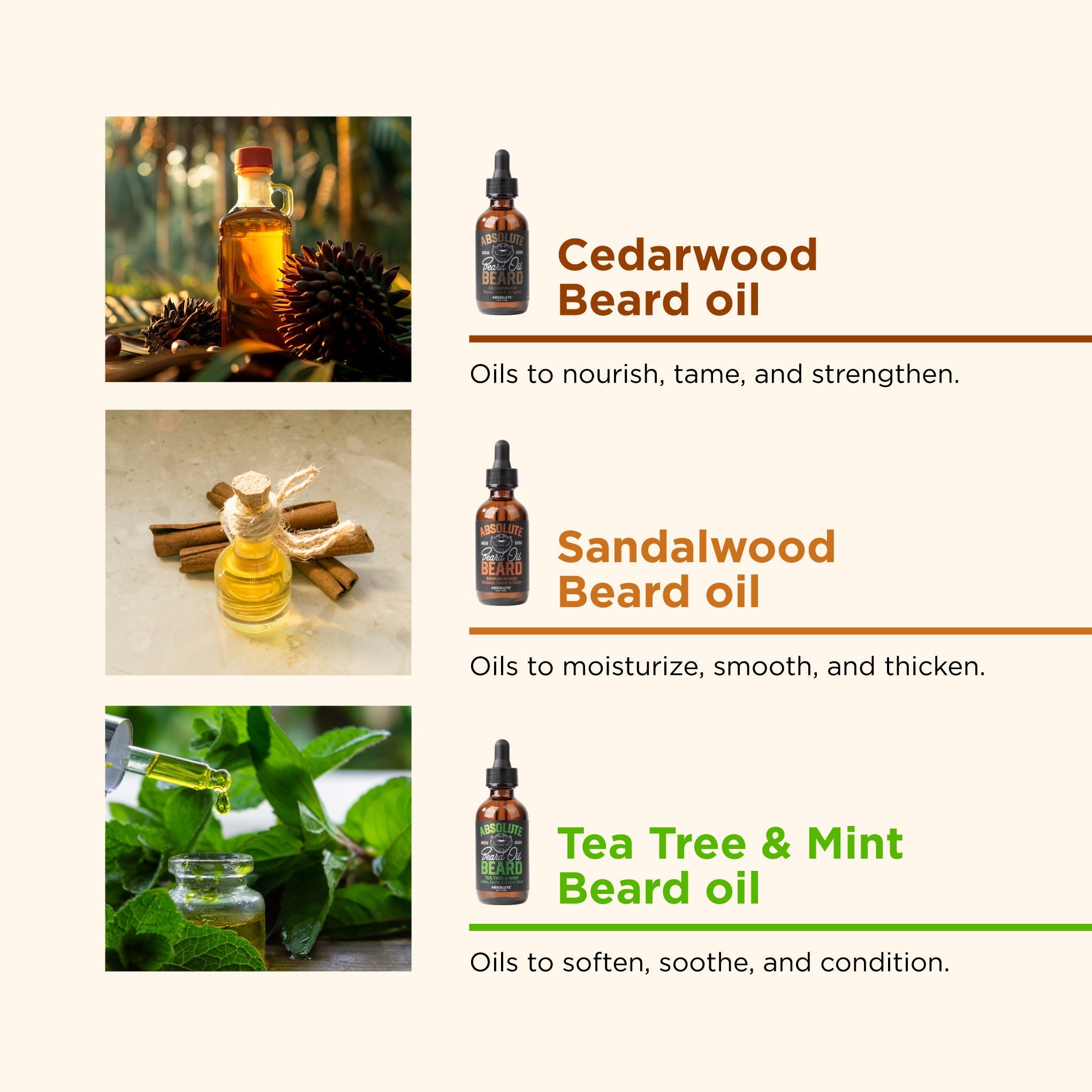 NK Absolute Beard Beard Oil - Sandalwood