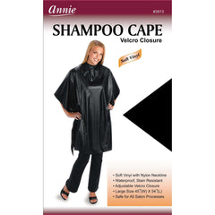 Annie Shampoo Cape #3913 - Black