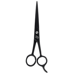 Annie 6 1/2" Premium Stainless Steel Straight Hair Shears - Black #5232