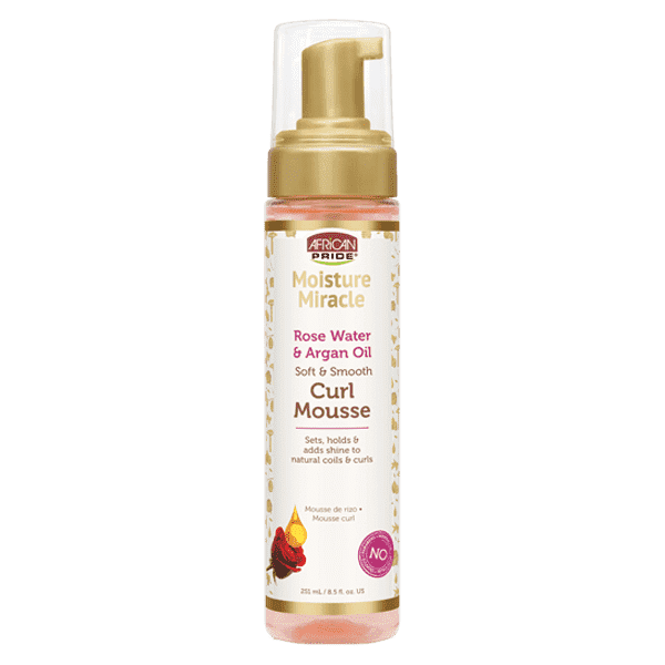African Pride Moisture Miracle Rose Water & Argan Oil Curl Mousse