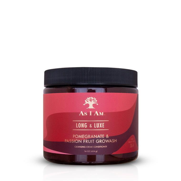 As I Am Long & Luxe Pomegranate & Passion GroWash Cleansing Creme Conditioner