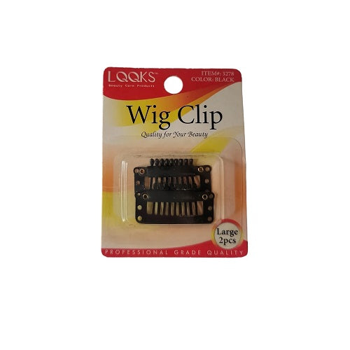 LQQKS - Paq. of 2 black large wig clip, No. 3278 image 0