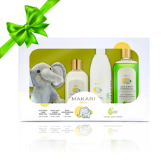 Makari de Suisse MAKARI BÉBÉ ® COFFRET Huile Douceur, Gel Moussant et Lait Nourrissant - Authentic Skincare Treatment
