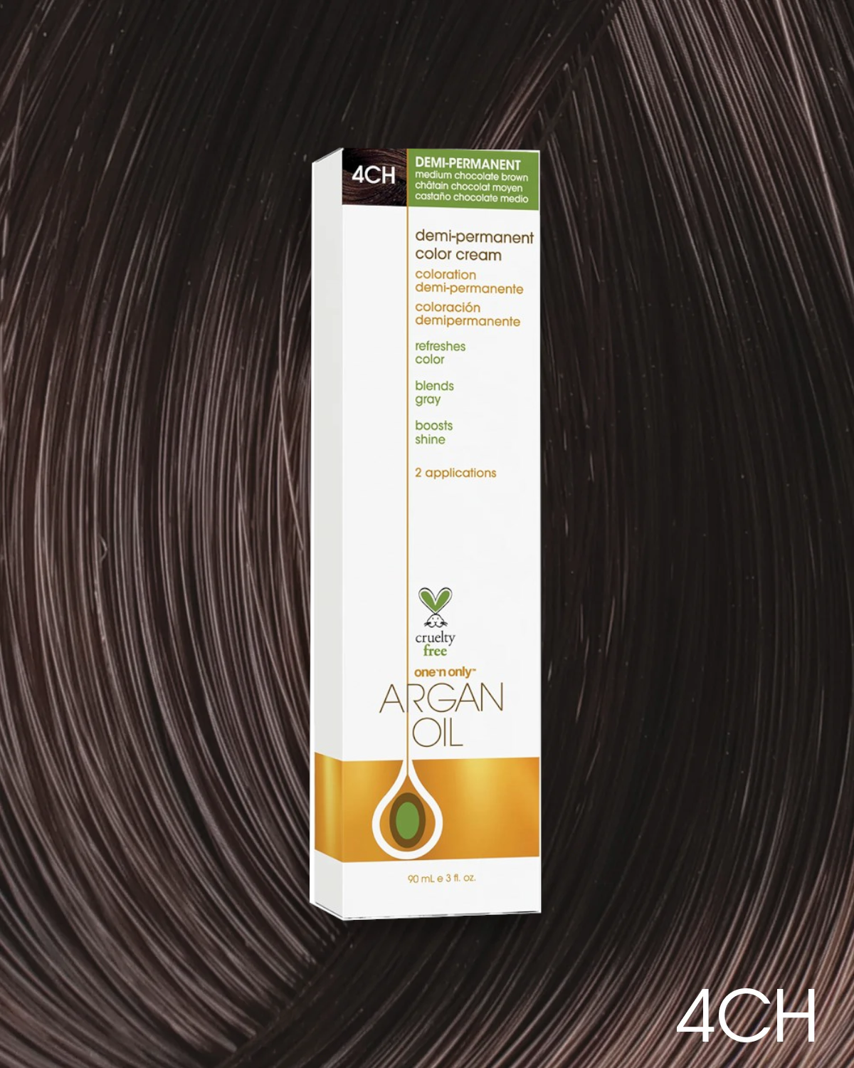 One 'n Only Argan Oil Demi-Permanent Hair Color - 4CH Medium Chocolate Brown