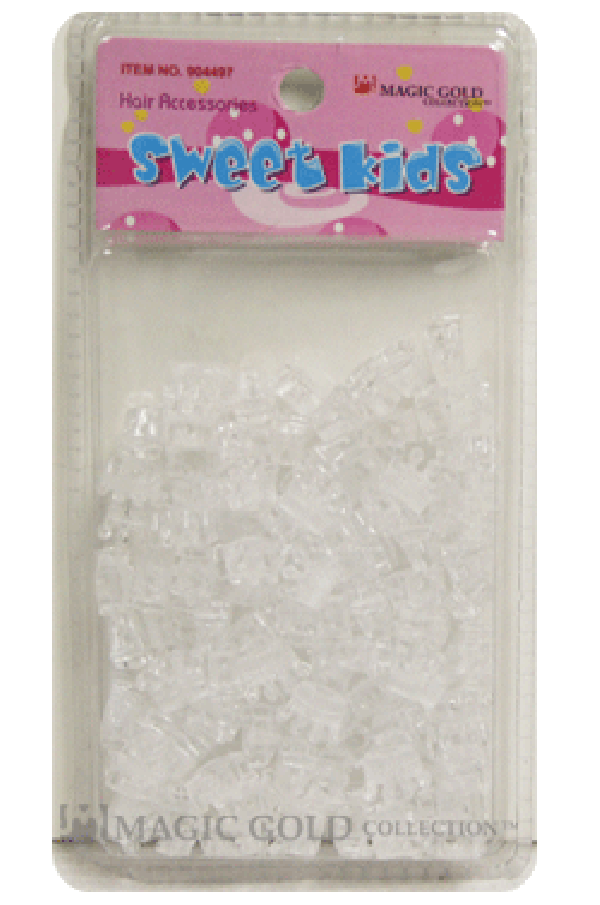 Sweet Kids Hair Beads - Clear Crowns #1987