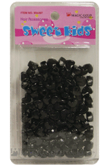 Sweet Kids Hair Beads - Hearts Black #1648