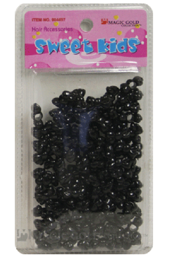 Sweet Kids Hair Beads - Small Ribbons Black #1645