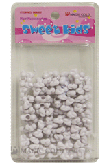 Sweet Kids Hair Beads - Small Ribbons White #1646