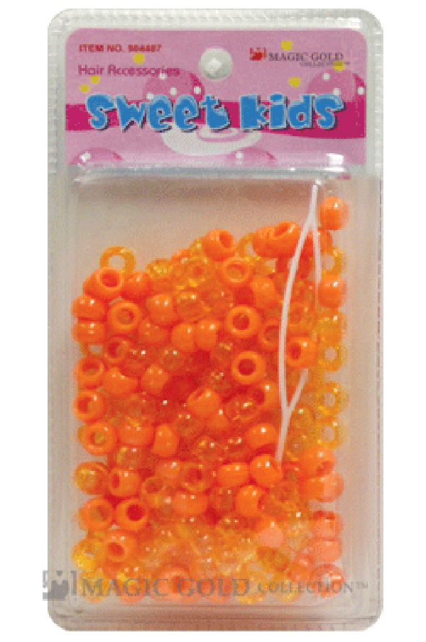 Sweet Kids Hair Beads - Orange Crystal Mix #1623