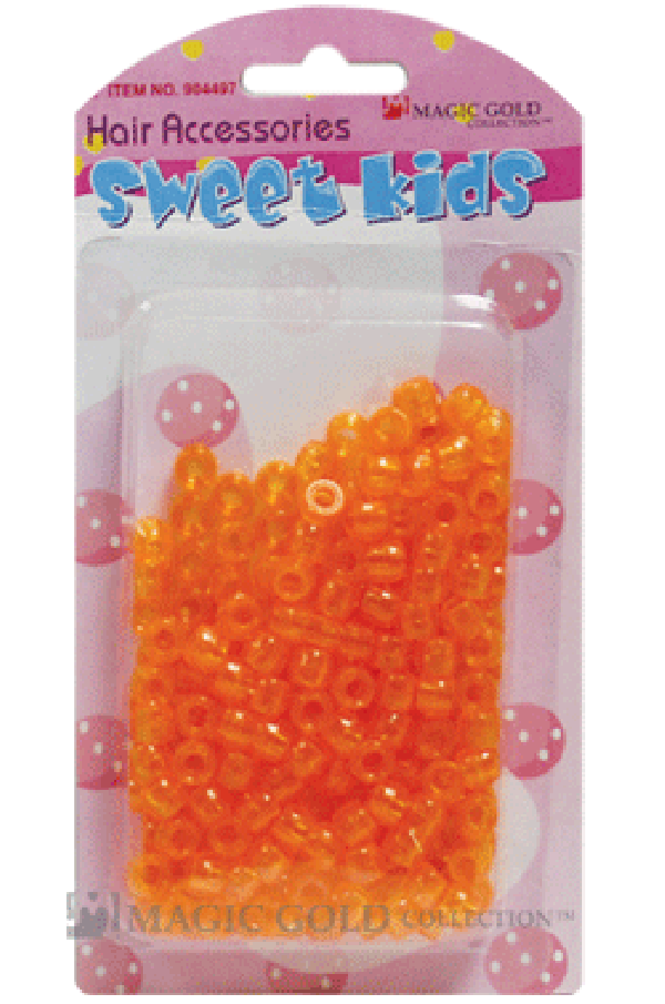 Sweet Kids Hair Beads - Orange Crystal #1977