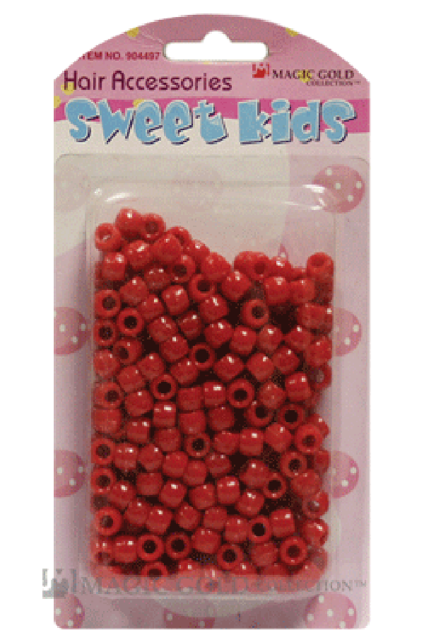 Sweet Kids Hair Beads - Red #1628