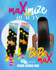 BeBe MAX 100% Virgin Human Hair Multipack 10A - Straight
