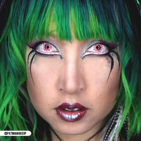 PRIMAL ® Berserker I - White & Red Colored Contact Lenses