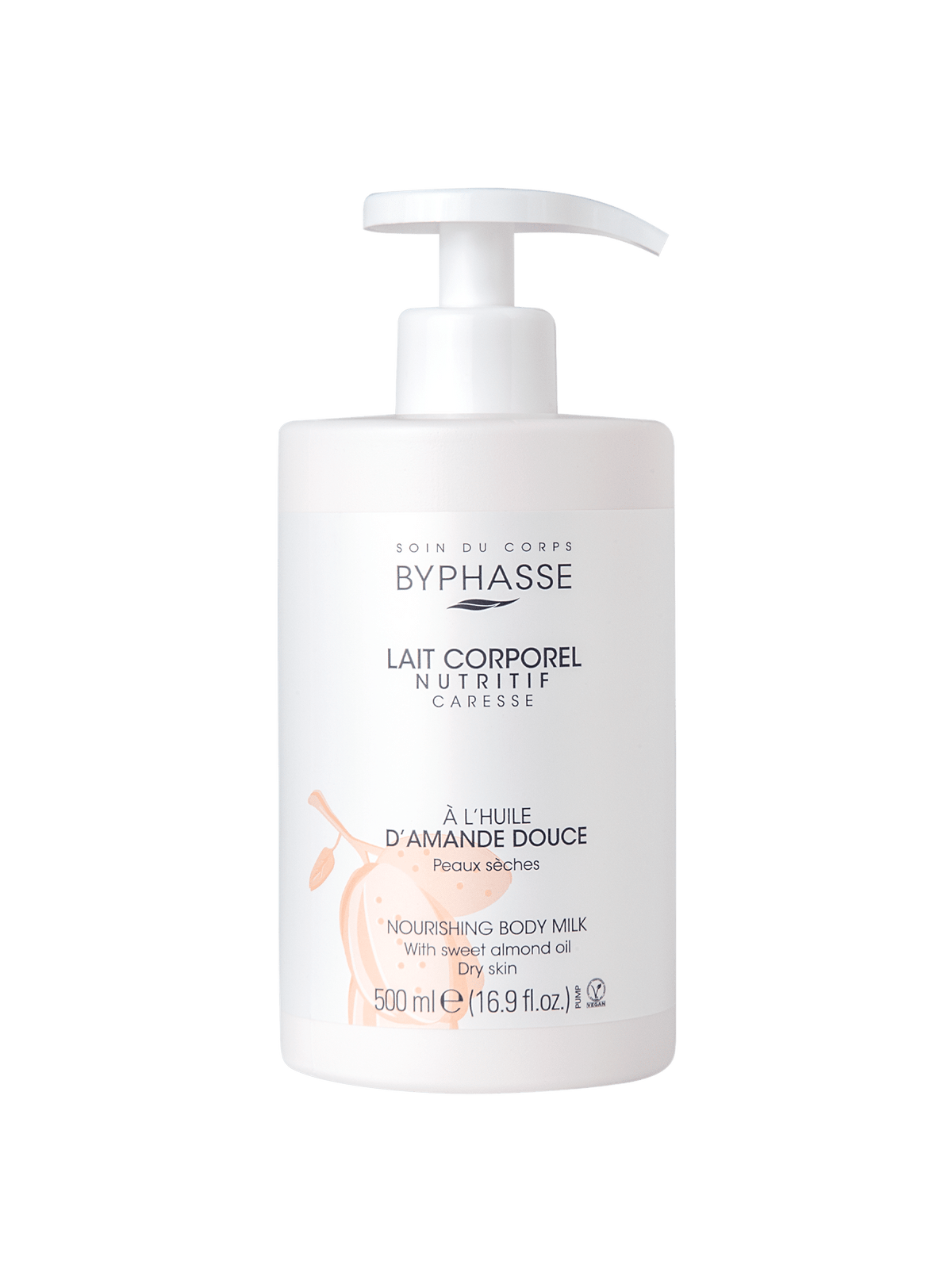 Byphasse BYPHASSE LAIT CORPOREL NUTRITIF À L’HUILE D’AMANDE DOUCE POMPE - Authentic Skincare Treatment