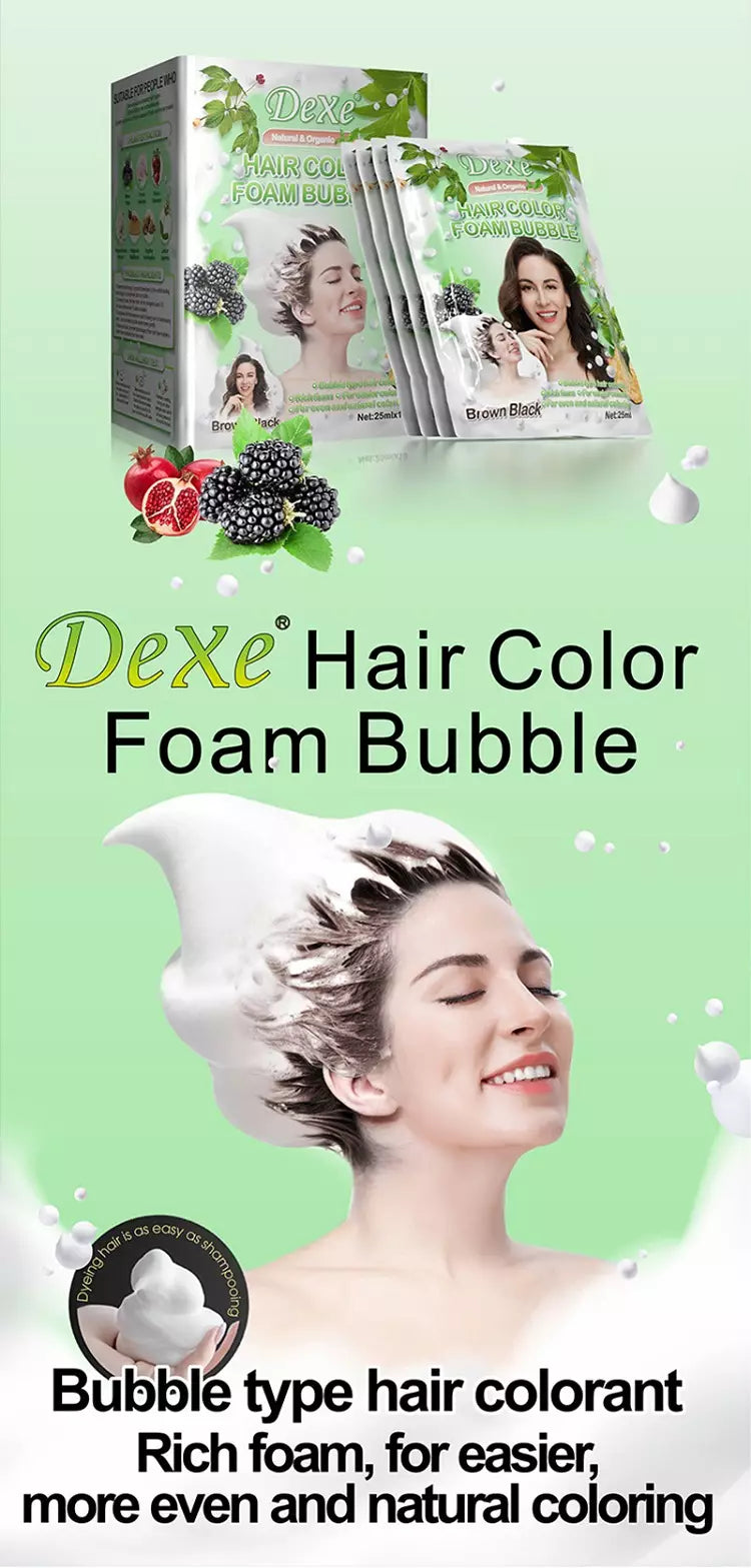 Dexe Color Foam Bubble Shampoo Packette Box
