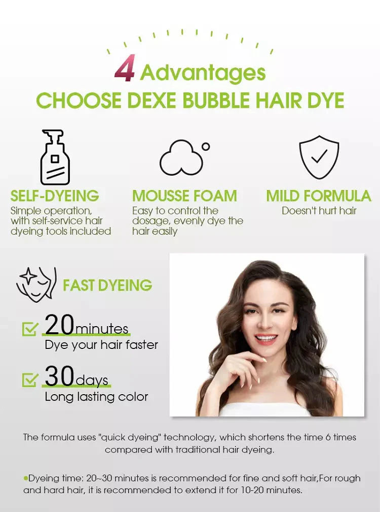 Dexe Color Foam Bubble Shampoo Packette Box