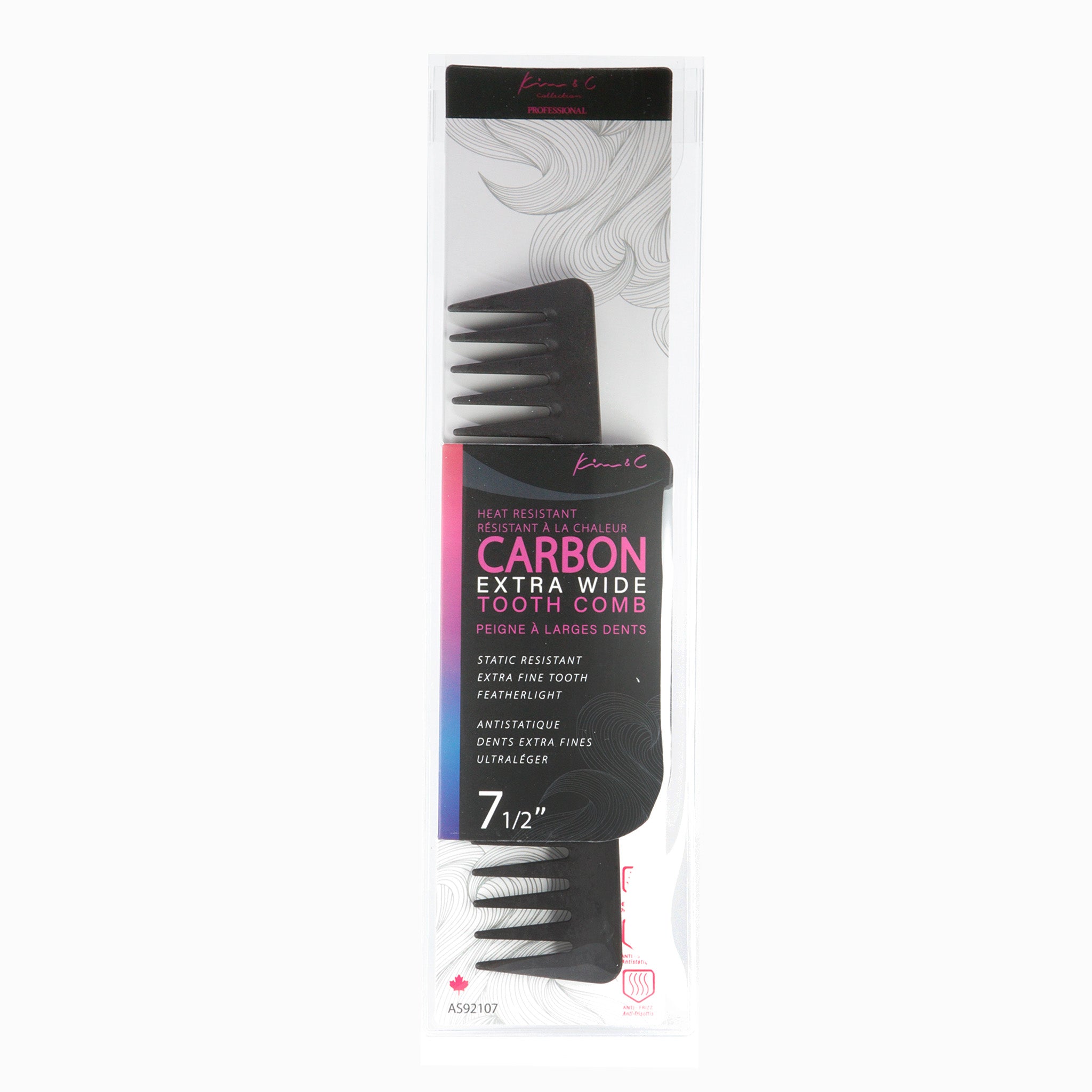 Extra Wide Comb Kim & C Carbon Extra Wide Tooth Comb 7 1/2inch – Afro Bella Hair