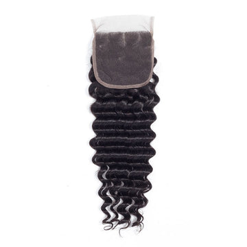 4X4 12A Virgin Lace Closure - Deep Wave