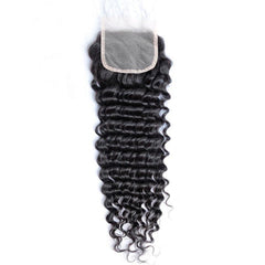 4X4 12A Virgin Lace Closure - Deep Wave