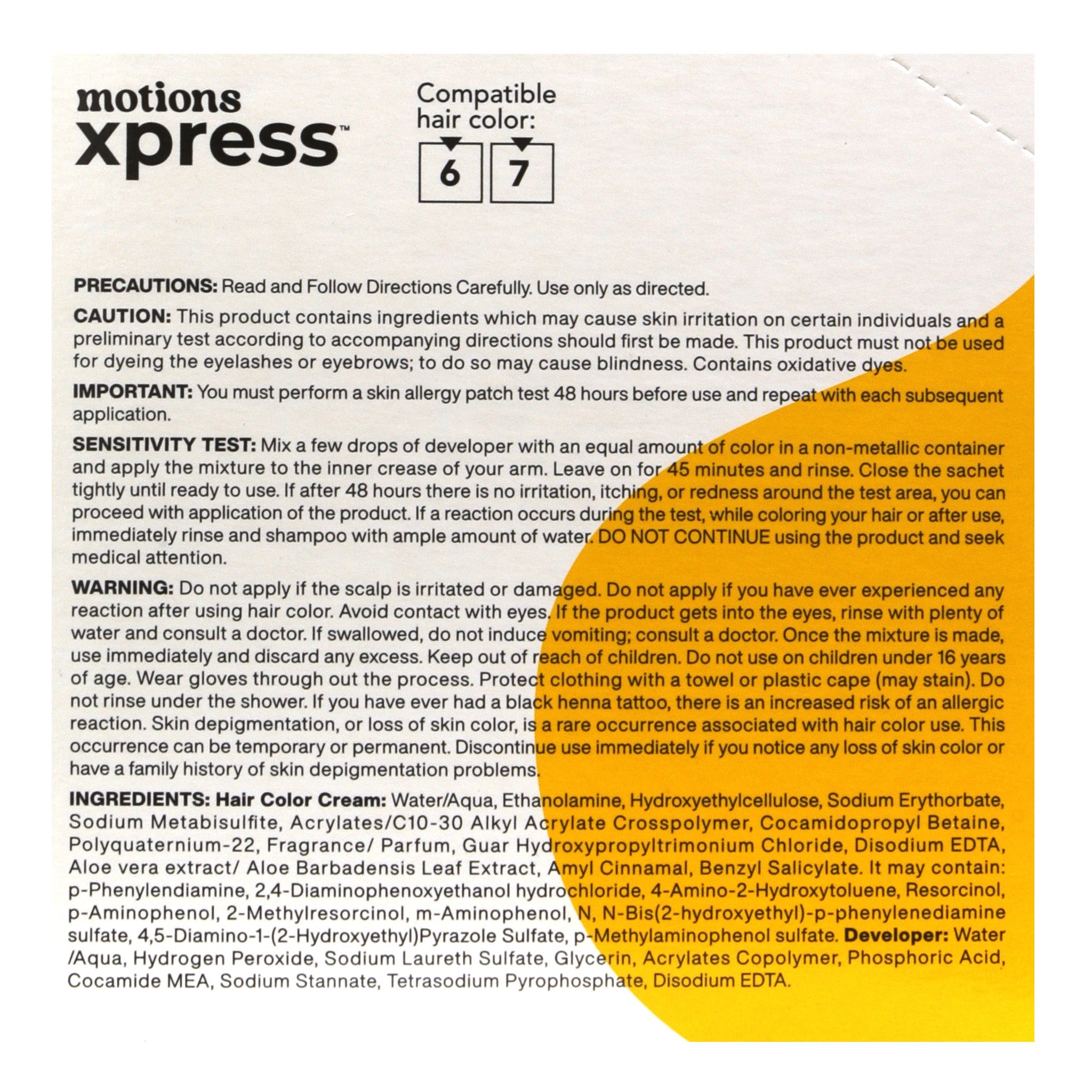 MOTIONS Xpress Permanent Hair Color Shampoo (0.84oz)