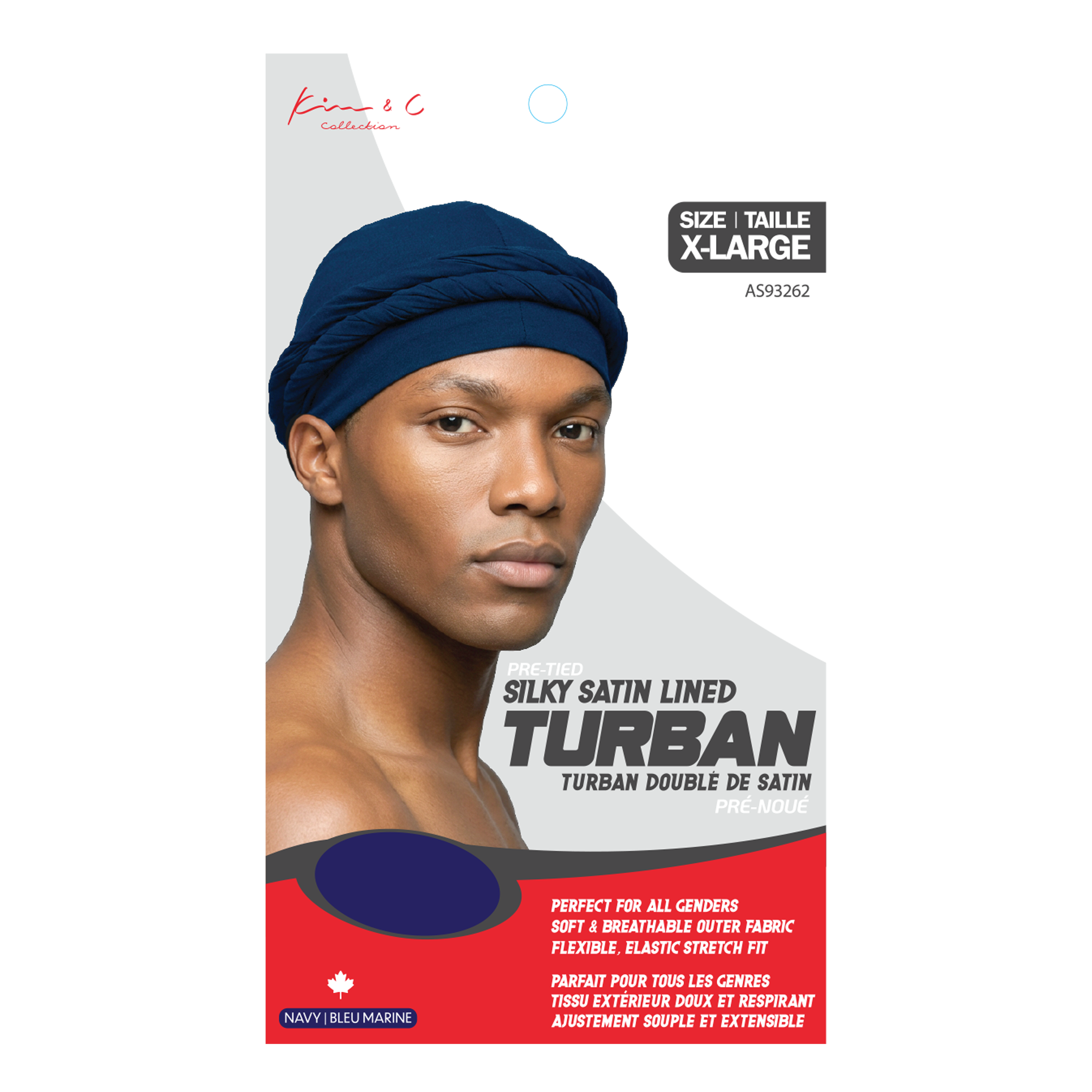 Kim & C Pre-Tied Silky Satin Lined Turban