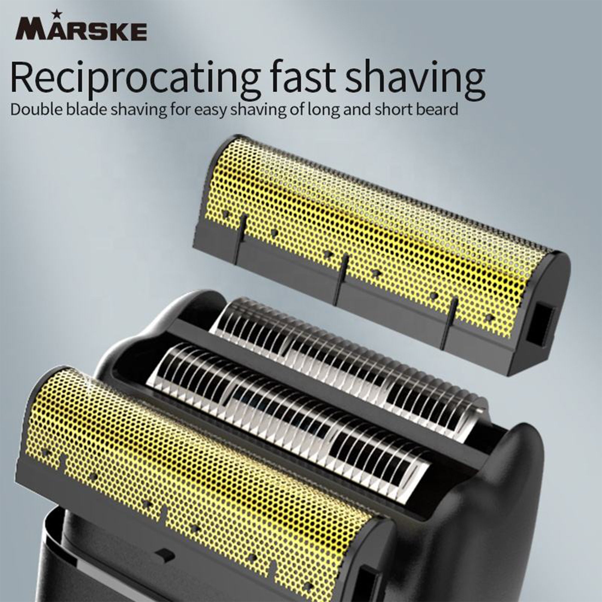 MARSKE Professional Wireless Dual Head Shaver