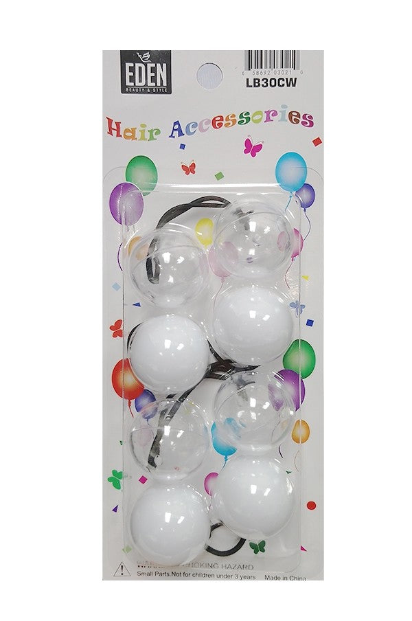 Eden Hair Baubles - Clear & White #LB30CW