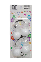 Eden Hair Baubles - Clear & White #LB30CW