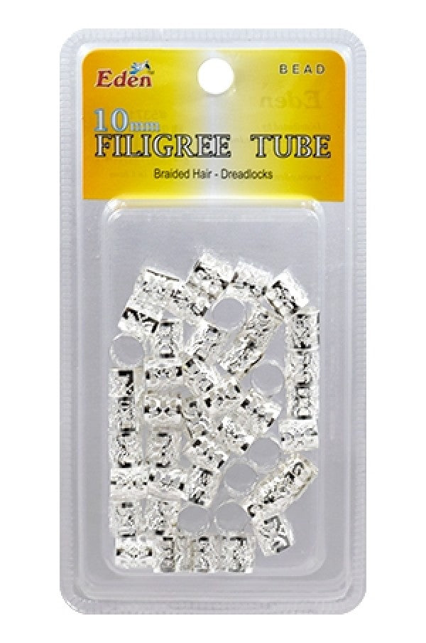 Eden Silver Filigree Tubes - 10mm #53711
