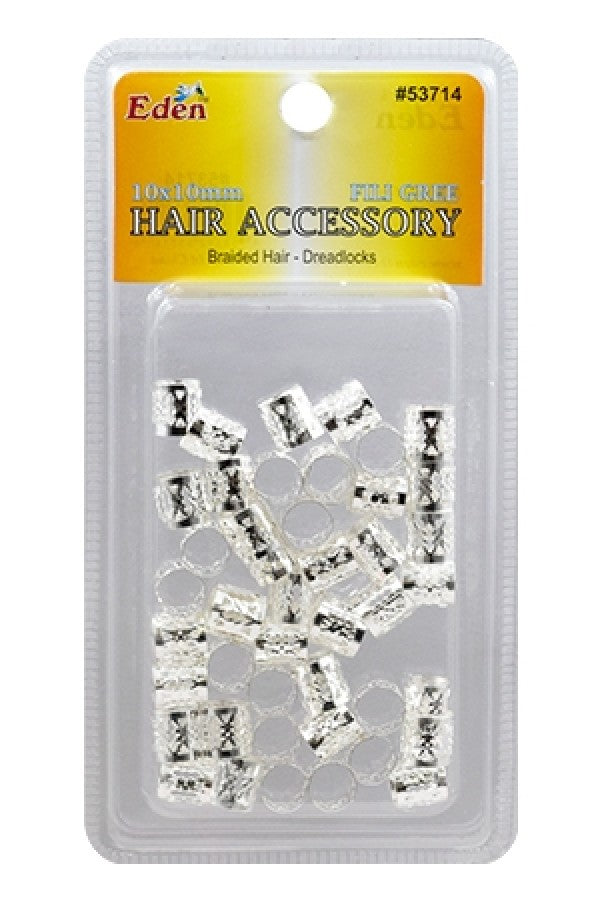 Eden Silver Filigree Tubes - 10x10mm #53714