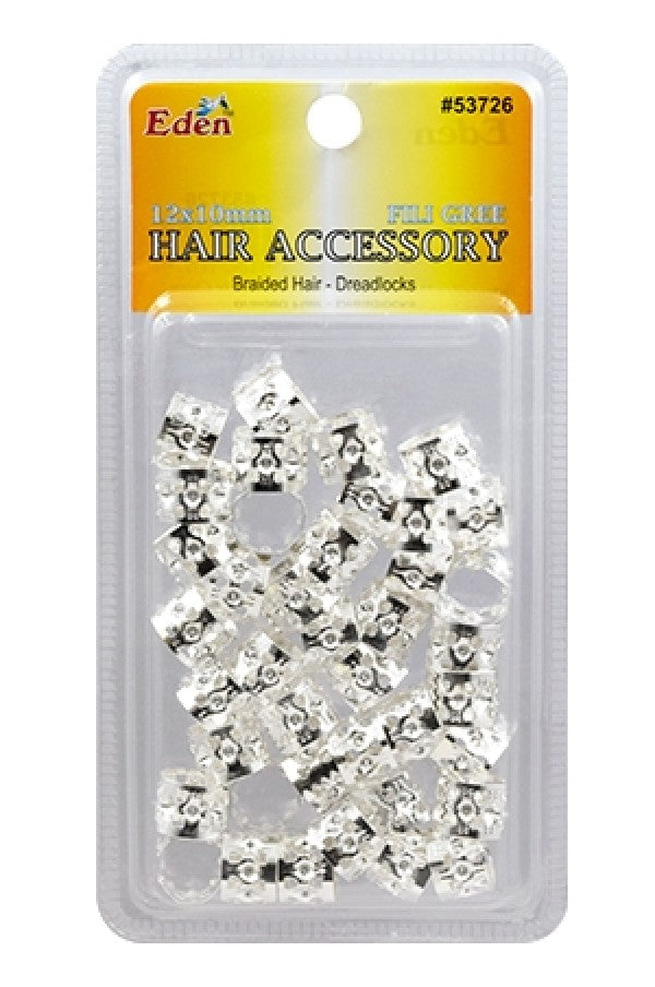 Eden Silver Filigree Tubes - 12x10mm #53726