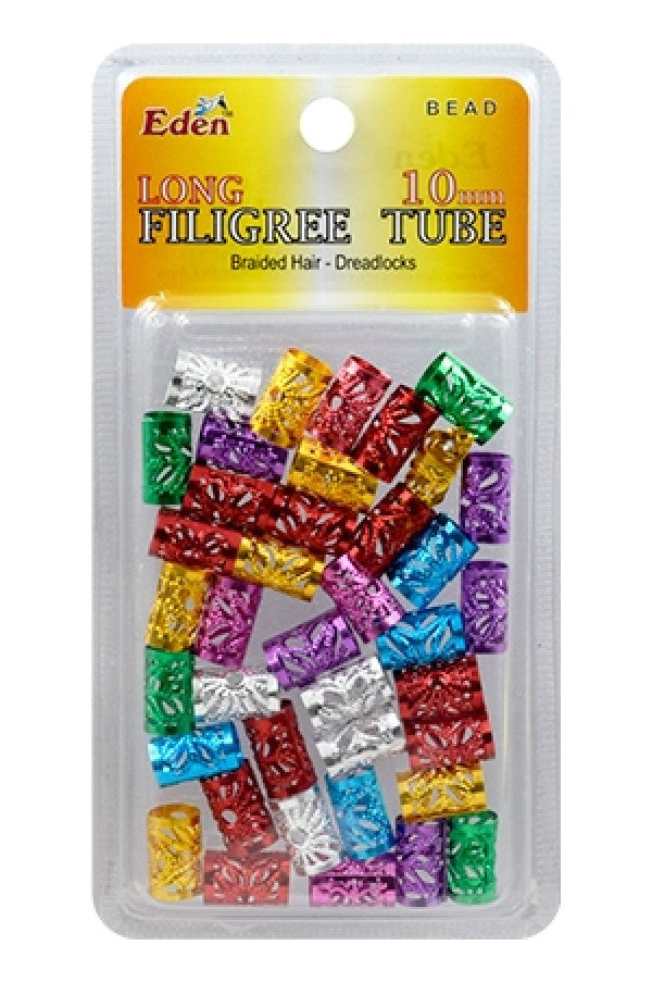 Eden Assorted Filigree Tubes - Long 10mm #53812