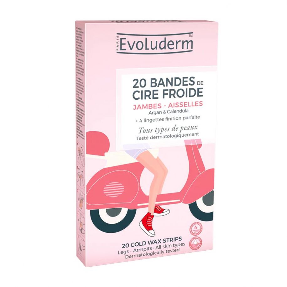 Evoluderm EVOLUDERM® 20 BANDES DE CIRE FROIDE. JAMBES-AISSELLES - Authentic Skincare Treatment