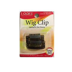 LQQKS - Paq. of 2 brown large wig clip, No. 3279 image 0