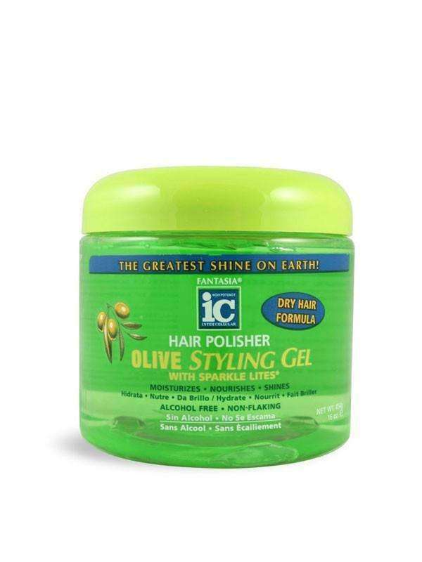 Fantasia IC Hair Polisher Olive Styling Gel w/ Sparkle Lites
