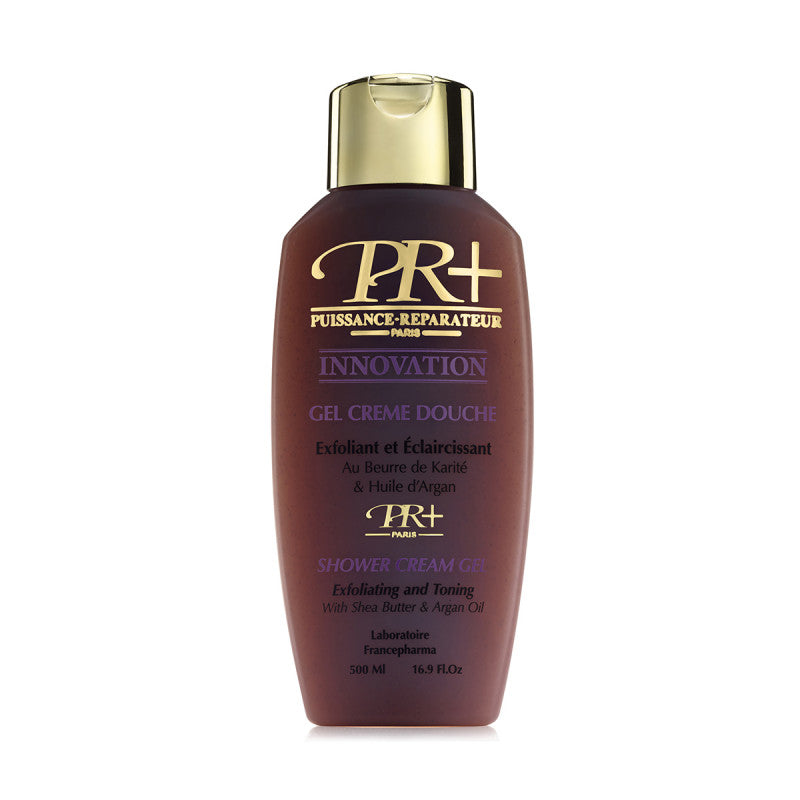 PR+ Paris PR+® GEL CREME DOUCHE Exfoliant et Éclaircissant au Beurre de Karité & Huile d’Argan - Authentic Skincare Treatment