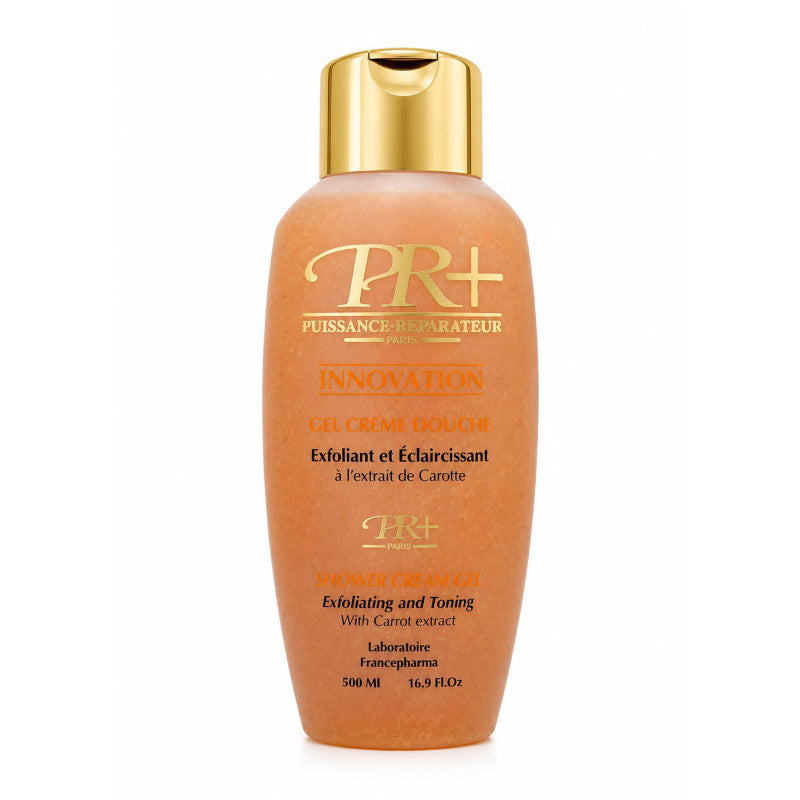 PR+ Paris PR+® GEL CREME DOUCHE Exfoliant et Éclaircissant à l’extrait de Carotte - Authentic Skincare Treatment