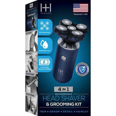 Hot & Hotter 4-in-1 Head Shaver & Grooming Kit #5798