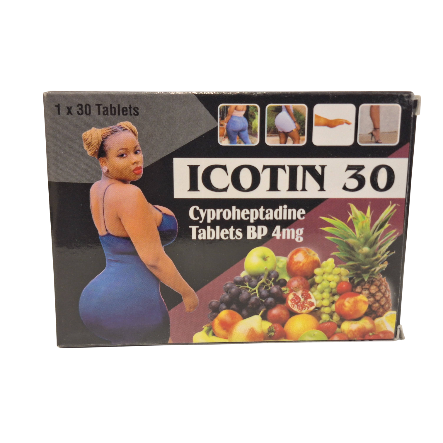 Premium Beauty ICOTIN 30 Cyproheptadine Tablets BP - Authentic Skincare Treatment