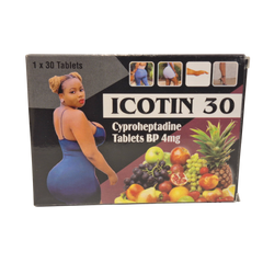 Premium Beauty ICOTIN 30 Cyproheptadine Tablets BP - Authentic Skincare Treatment