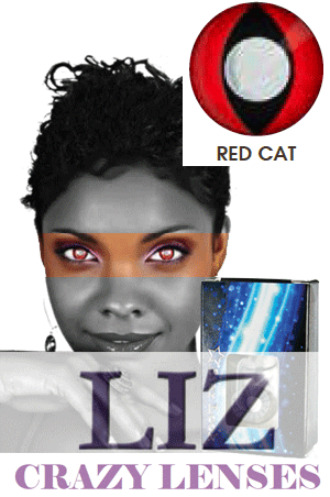 LIZ Color Crazy Contact Lenses #Red Cat