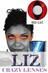LIZ Color Crazy Contact Lenses #Red Cat