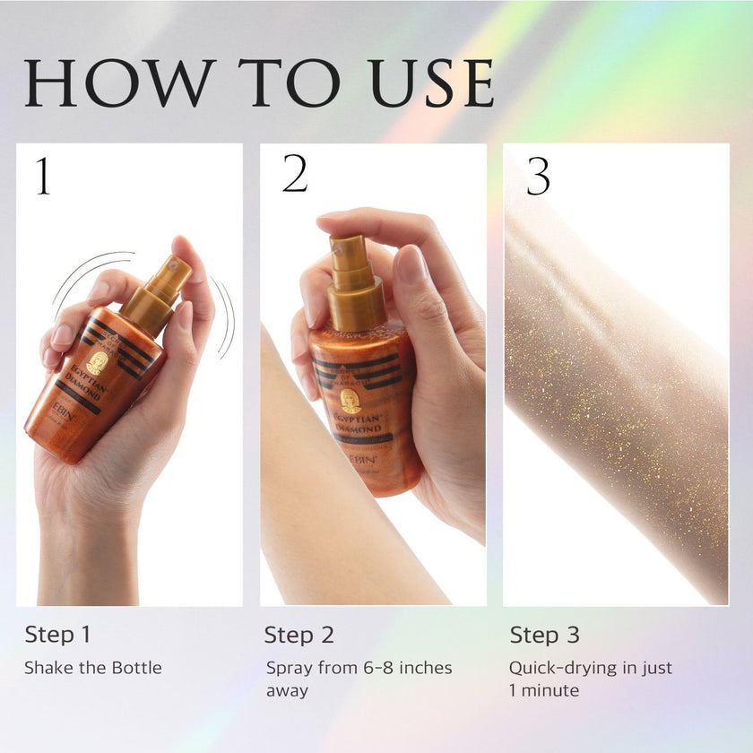 Secret of Pharaoh Egyptian Diamond Hair & Body Glitter Mist - Gold