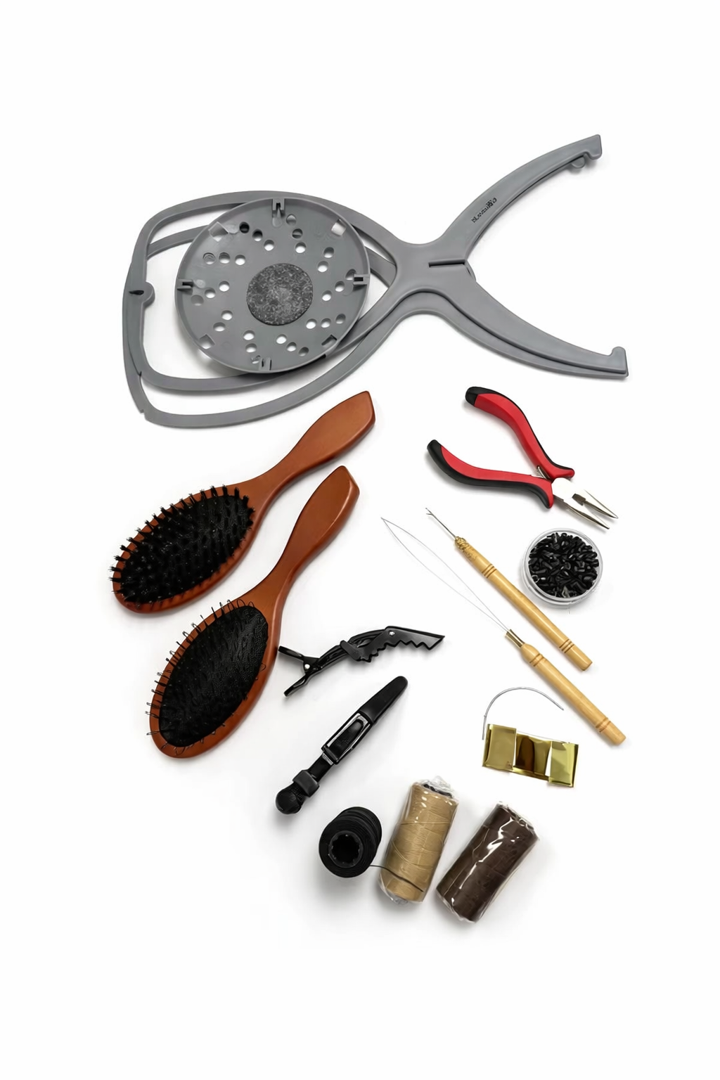 NaturalWay Weave Care Kit â€“ Professional Hair Extension Tool Set | Needle, Thread, Clips, Brush & Wig Stand