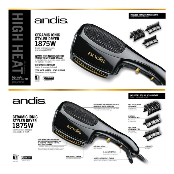 ANDIS Ceramic Ionic Styler Dryer 1875W