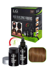 Liz Professional Hair Building Fibers & Locking Spray - Dark Brown